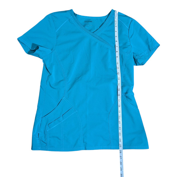 Scrub Star Top Work Wear - Size L- Blue Green- Please See Measurements - Picture 2 of 5